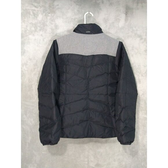 Eddie Bauer Puffer Jacket Womens Small Black Down Filled Sherpa Lined Full Zip - Picture 2 of 10